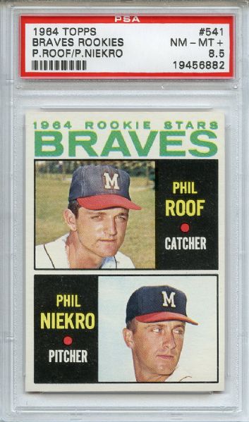 1964 Topps 541 Phil Niekro Rookie PSA NM-MT+ 8.5