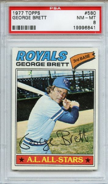 Lot Detail 1977 Topps 580 George Brett PSA NM MT 8