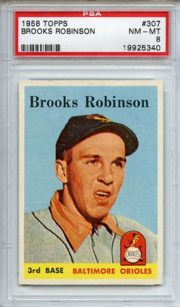 1958 Topps 307 Brooks Robinson PSA NM-MT 8