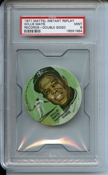 1971 Mattel Instant Replay Records Willie Mays PSA MINT 9