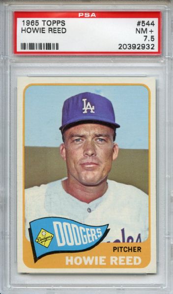 1965 Topps 544 Howie Reed PSA NM+ 7.5