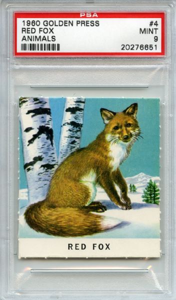 1960 Golden Press Animals 4 Red Fox PSA MINT 9