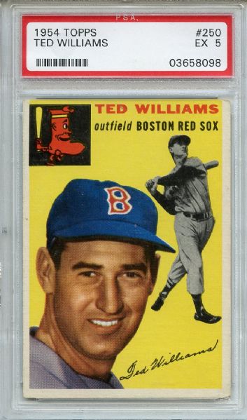 1954 Topps 250 Ted Williams PSA EX 5