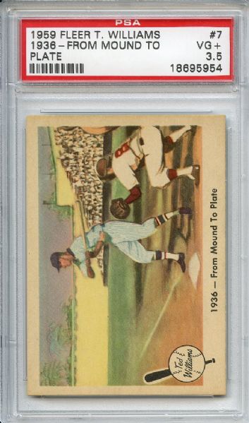 1959 Fleer 7 Ted Williams From Mound to Plate PSA VG+ 3.5