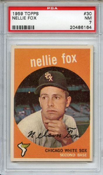 1959 Topps 30 Nellie Fox PSA NM 7
