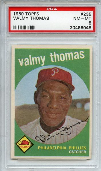1959 Topps 235 Valmy Thomas PSA NM-MT 8