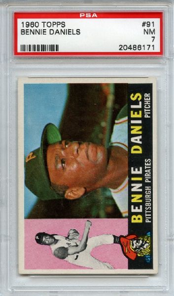 1960 Topps 91 Bennie Daniels PSA NM 7