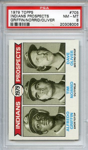 1979 Topps 705 Cleveland Indians Rookies PSA NM-MT 8