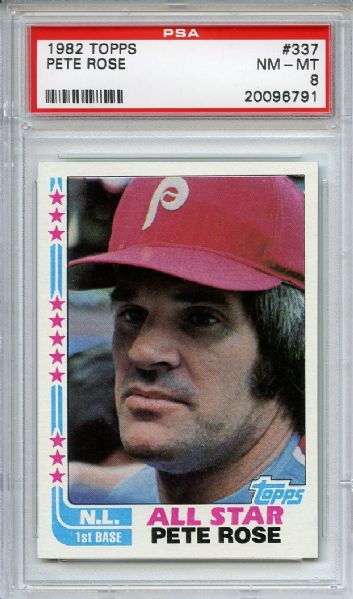 1982 Topps 337 Pete Rose All Star PSA NM-MT 8