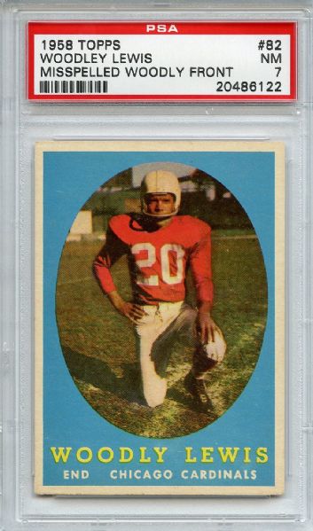 1958 Topps 82 Woodley Lewis PSA NM 7