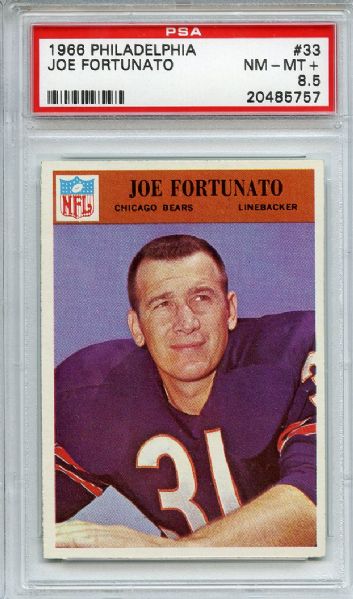 1966 Philadelphia 33 Joe Fortunato PSA NM-MT+ 8.5