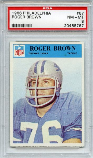 1966 Philadelphia 67 Roger Brown PSA NM-MT 8