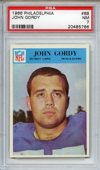 1966 Philadelphia 68 John Gordy PSA NM 7
