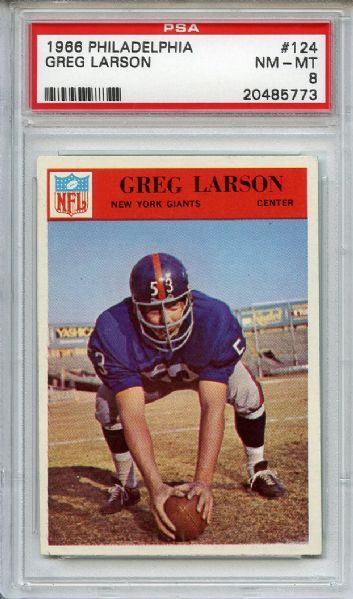 1966 Philadelphia 124 Greg Larson PSA NM-MT 8