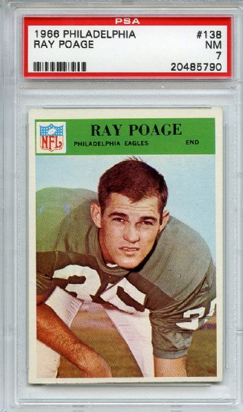 1966 Philadelphia 138 Ray Poage PSA NM 7