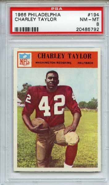 1966 Philadelphia 194 Charley Taylor PSA NM-MT 8