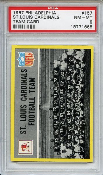 1967 Philadelphia 157 St. Louis Cardinals Team Card PSA NM-MT 8