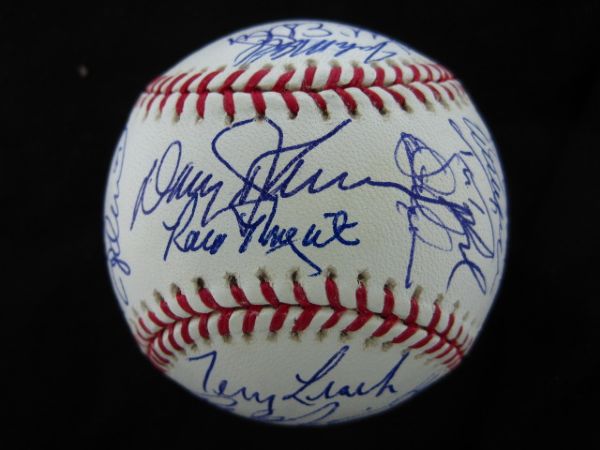 1986 New York Mets Team Signed OML Baseball JSA LOA