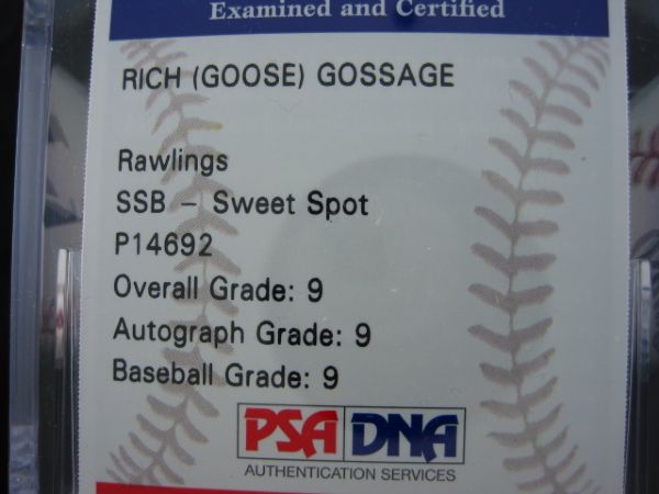 Goose Gossage HOF 2008 Signed OML Baseball PSA/DNA MINT 9
