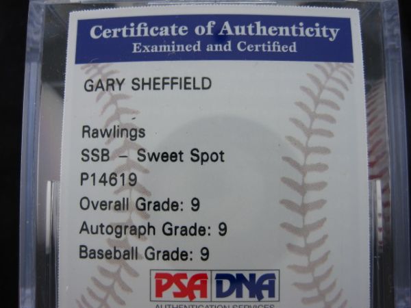 Gary Sheffield 509 HR Signed OML Baseball PSA/DNA MINT 9