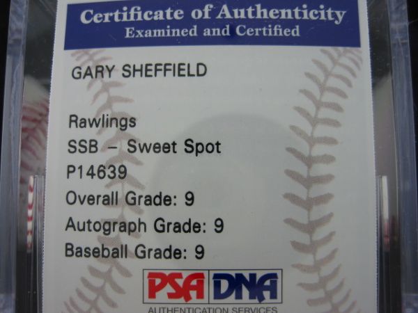 Gary Sheffield 1997 WSC Signed OML Baseball PSA/DNA MINT 9