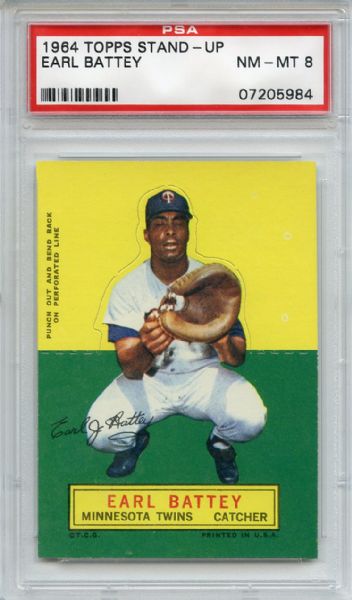 1964 Topps Stand-Up Earl Battey PSA NM-MT 8