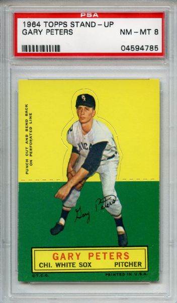 1964 Topps Stand-Up Gary Peters PSA NM-MT 8