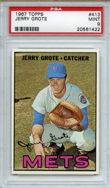 1967 Topps 413 Jerry Grote PSA MINT 9