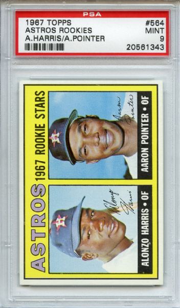 1967 Topps 564 Houston Astros Rookies PSA MINT 9