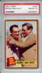 1962 Topps 140 Lou Gehrig & Babe Ruth PSA NM-MT 8