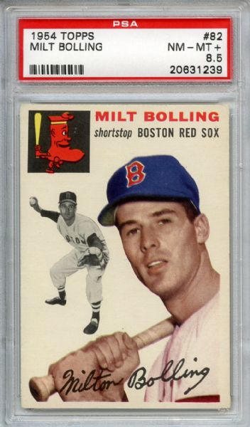 1954 Topps 82 Milt Bolling PSA NM-MT+ 8.5