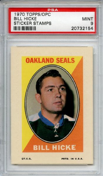 1970 Topps/OPC Sticker Stamps Dave Keon PSA MINT 9