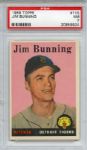 1958 Topps 115 Jim Bunning PSA NM 7