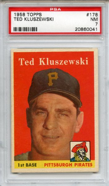 1958 Topps 178 Ted Kluszewski PSA NM 7