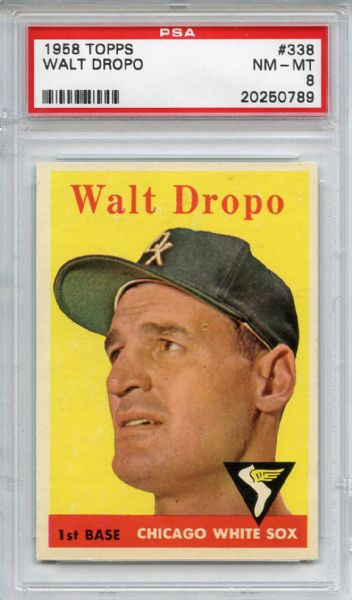 1958 Topps 338 Walt Dropo PSA NM-MT 8