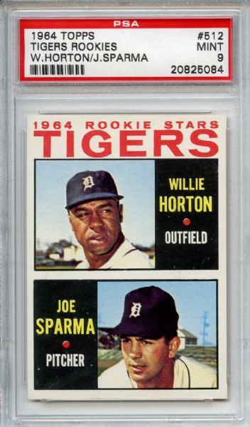 1964 Topps 512 Willie Horton Rookie PSA MINT 9