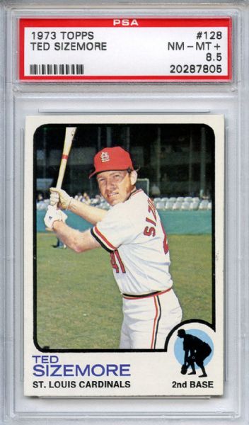 1973 Topps 128 Ted Sizemore PSA NM-MT+ 8.5
