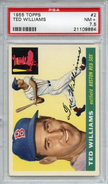 1955 Topps 2 Ted Williams PSA NM+ 7.5