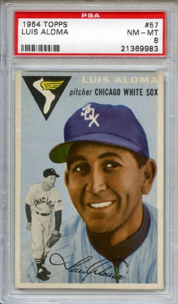 1954 Topps 57 Luis Aloma PSA NM-MT 8