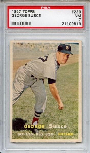 1957 Topps 229 George Susce PSA NM 7