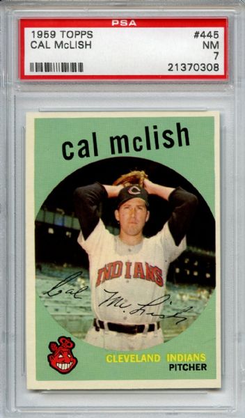 1959 Topps 445 Cal McLish PSA NM 7
