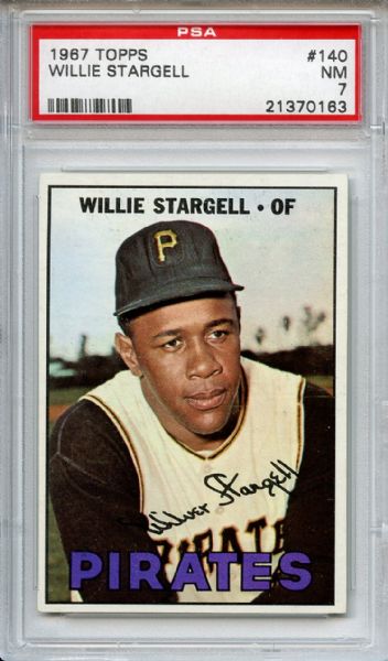1967 Topps 140 Willie Stargell PSA NM 7