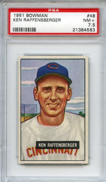 1951 Bowman 48 Ken Raffensberger PSA NM+ 7.5