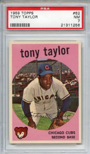 1959 Topps 62 Tony Taylor PSA NM 7