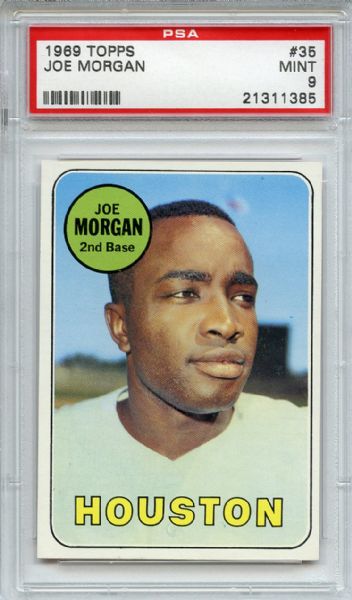 1969 Topps 35 Joe Morgan PSA MINT 9