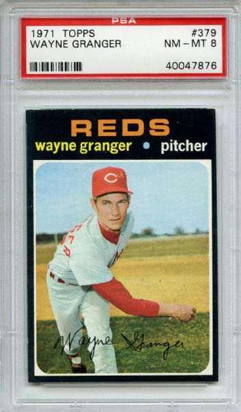 1971 Topps 379 Wayne Granger PSA NM-MT 8