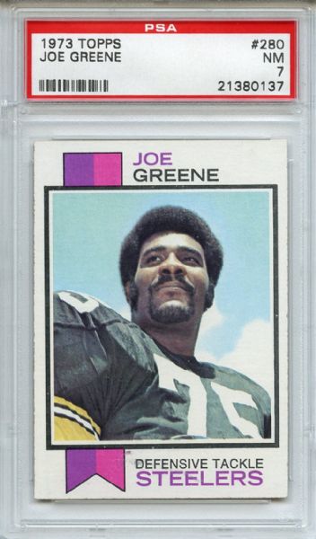 1973 Topps 280 Joe Greene PSA NM 7