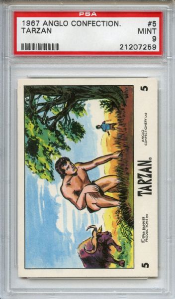 1967 Anglo Confection Tarzan 5 PSA MINT 9