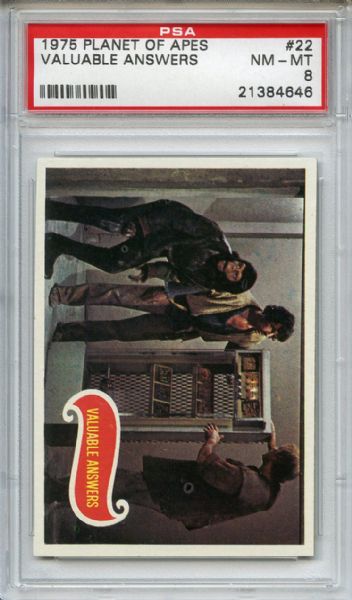 1975 Planet of the Apes 22 Valuable Answers PSA NM-MT 8