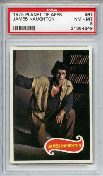1975 Planet of the Apes 61 James Naughton PSA NM-MT 8